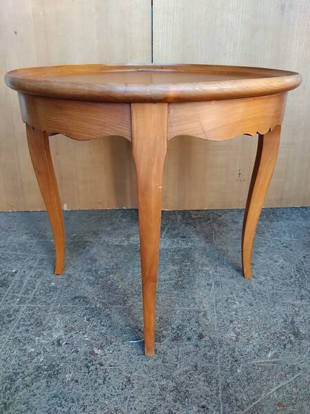 Art Deco style solid wood gueridon coffee table