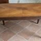 Large Vintage Dining Table 2m. Chevron Inlay