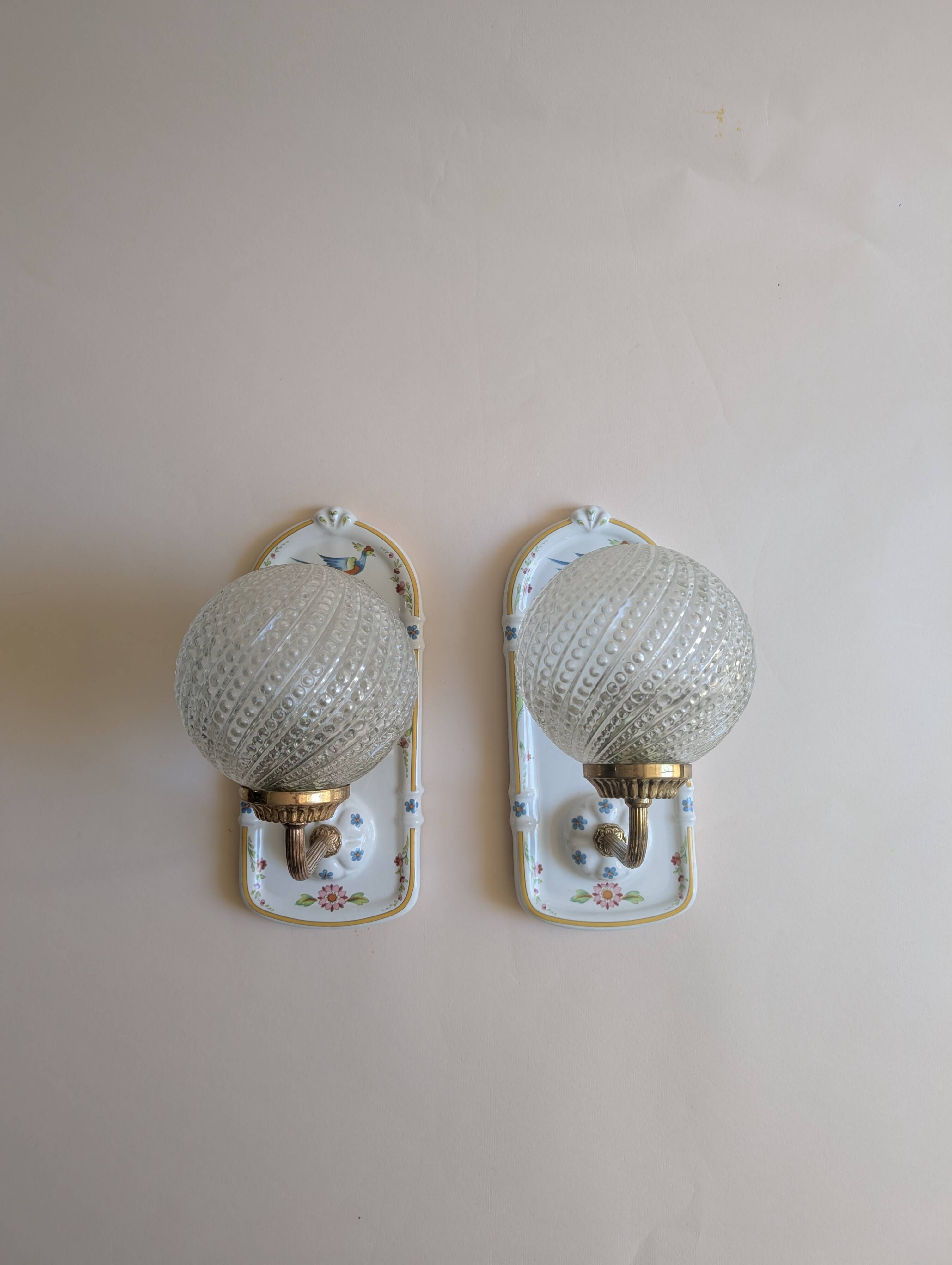 Ceramic wall lights