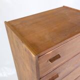 Chest Of Drawers Made In Teak With Oak Legs By Poul M. Volther From 1960s