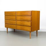 Commode danoise à 8 tiroirs en teck d'Omann Jun, 1970
