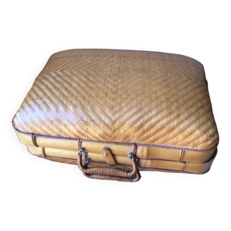 Vintage bamboo suitcase