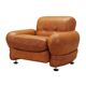 Leather armchair, Italian design, 1970s, production: Italy
