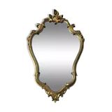 Louis XV style mirror in vintage gold composite 70'S 42x68cm
