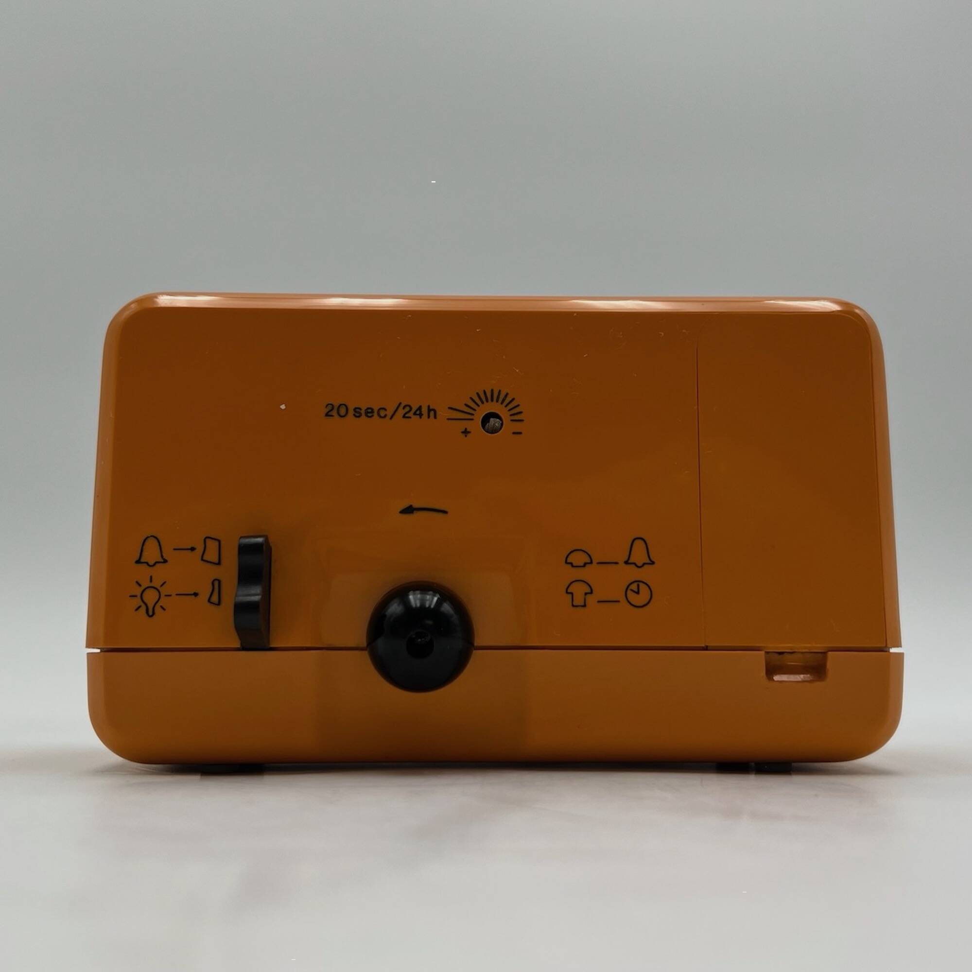 Space Age Orange Alarm Clock Krups Germany, 1970s