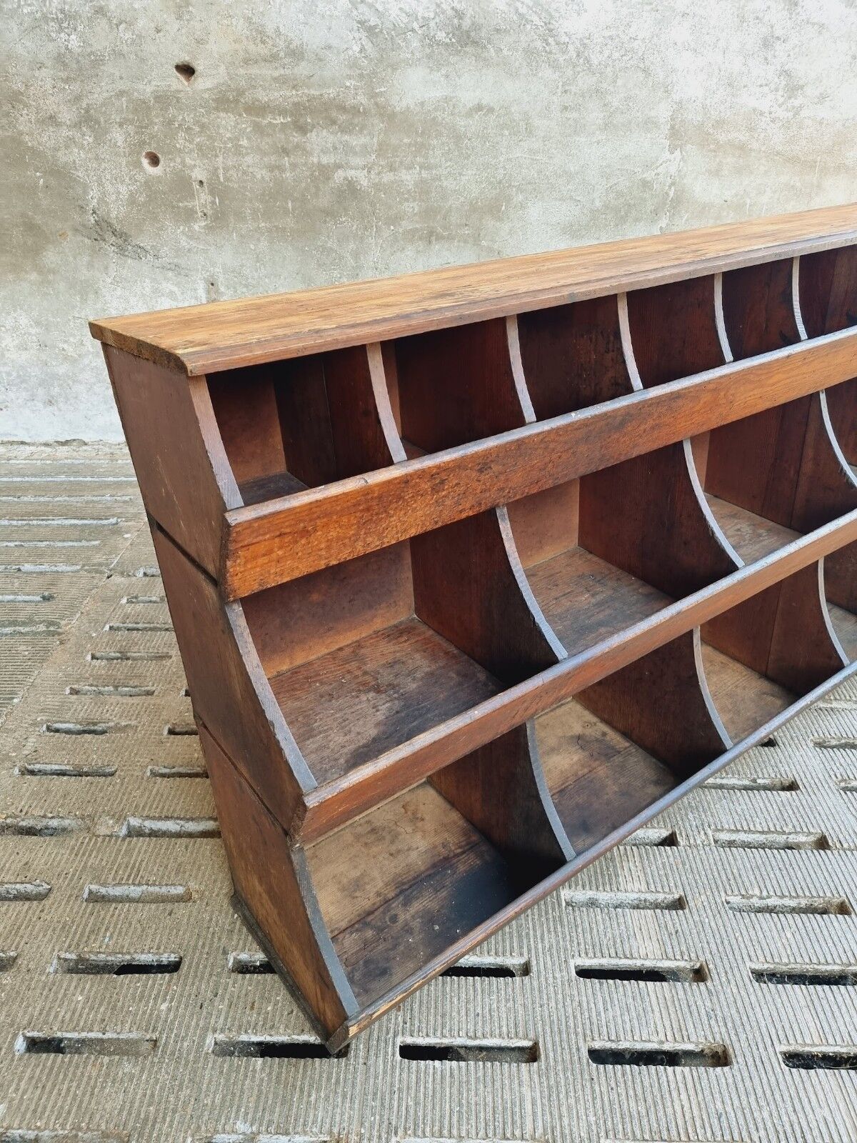Antique grocery cabinet shop cabinet pine compartment unit 230 cm