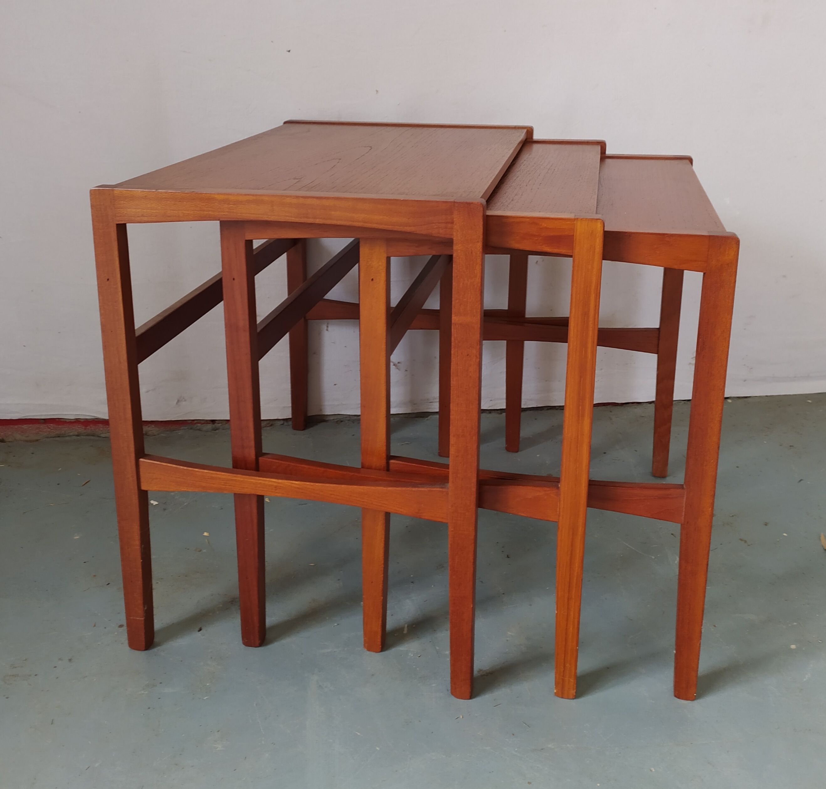 Solid teak pull out tables