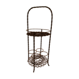 Round wrought iron serving trolley
