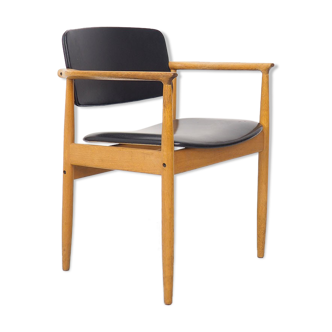 Fauteuil en chêne P. E. Jorgensen pour Farso, années 1960