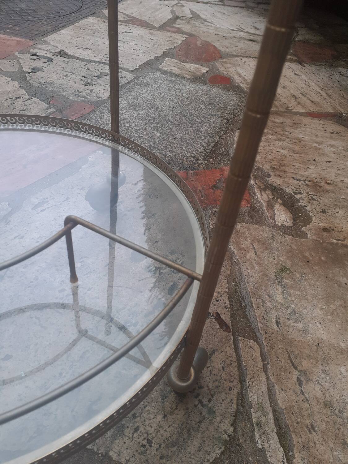 Brass rolling trolley