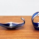 Vintage vase and bowl in art glass from Bayel, France, 1970s, set of 2.