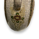 Pair of Japanese earthenware gourd vases from Satsuma