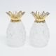 Glass pineapple salt & pepper shakers