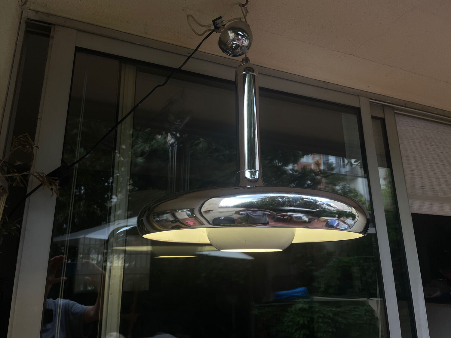 Chrome metal suspension Space edge 70s