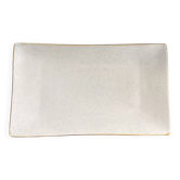 Vintage 1970s Mid-Century Enamelled Ceramic Rectangular Plate Dish
