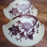 Two Vianne glassware wall light