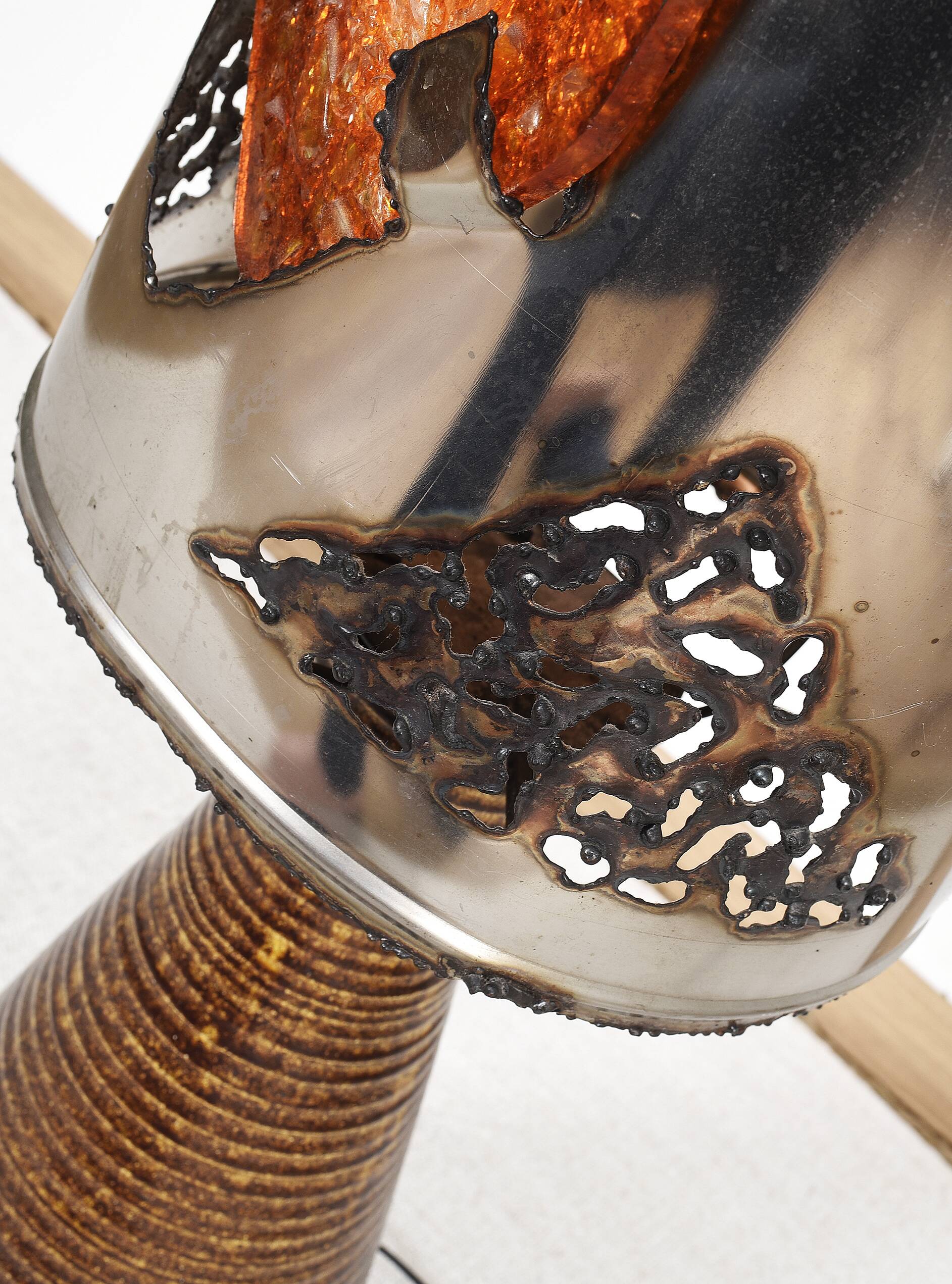 Brutalist ceramic lamp from Accolay