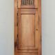 Corner glazed corner cabinet in old cherry wood 1900s