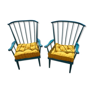 paire de fauteuils baumann
