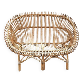 Rattan bench