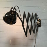 XL black scissor lamp from PeHaWe Leuchten Dresden, German 1940s