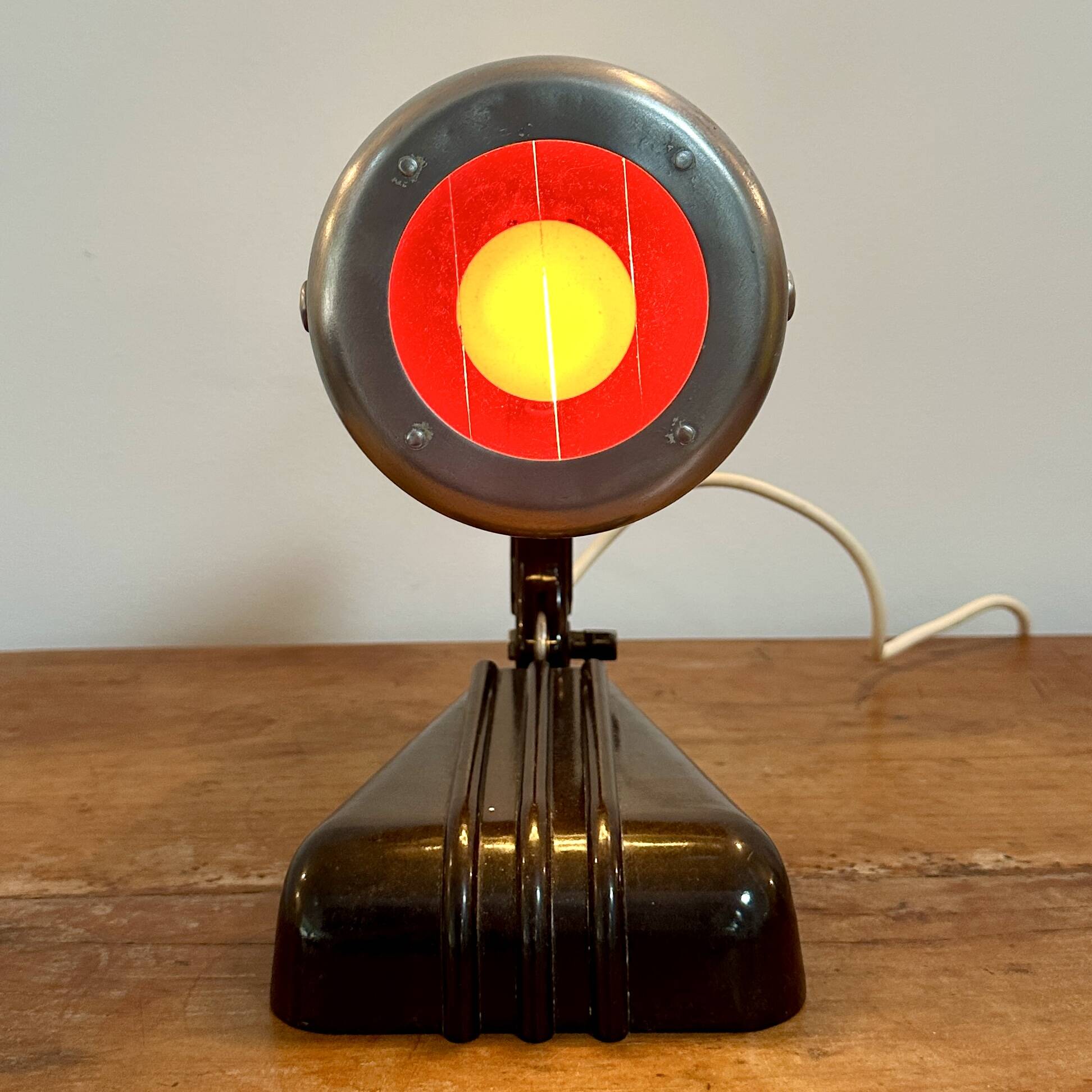 Bakelite and chromed metal lamp - 1950s - Bauhaus style - Sollux Hanau