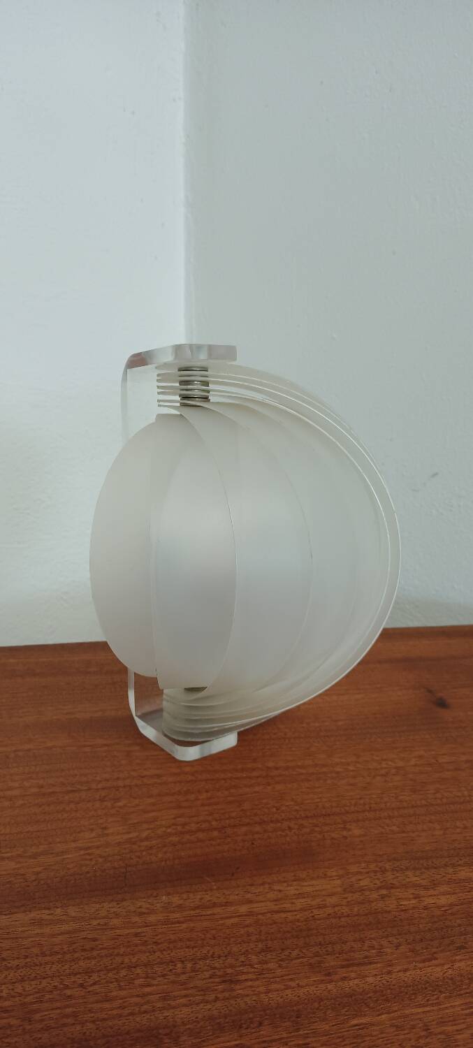 Moon slatted wall light