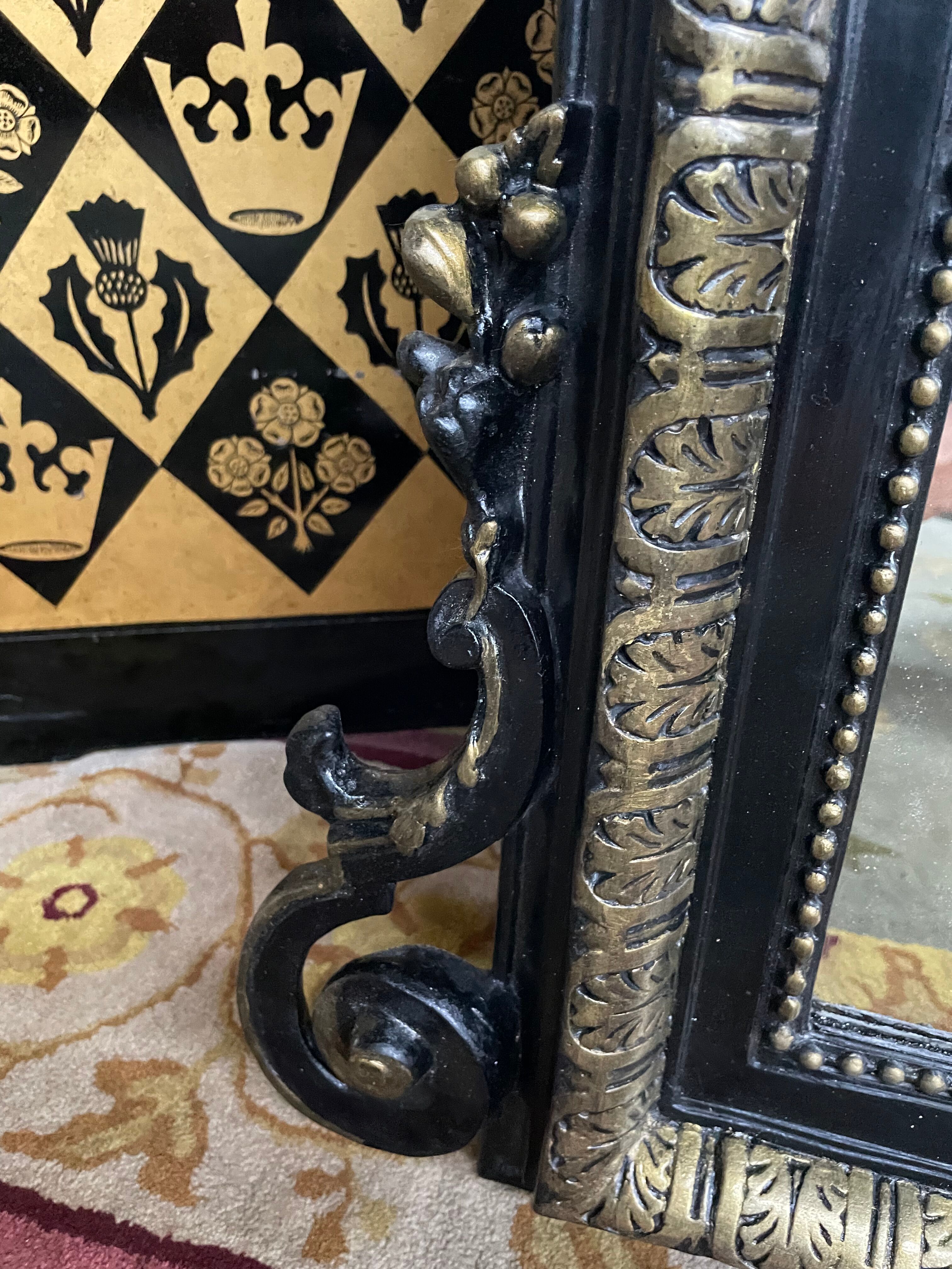 Mirror period Napoleon III blackened wood