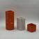 Vases Gabbianelli en céramique de l'âge de l'espace, orange et blanc, années 1960