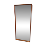 Danish Mid Century Teak Wall Mirror, Minimalist Frame, 1960s