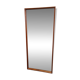 Danish Mid Century Teak Wall Mirror, Minimalist Frame, 1960s