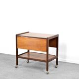 Midcentury Fold Up Drinks Trolley / Hostess In Teak.