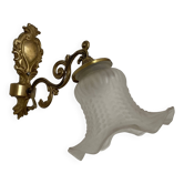 Applique rétro avec tulipe de verre