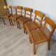 Set de 5 chaises bistrot années 40