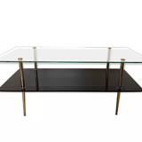 Table basse en verre années 50/60