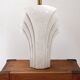 Large white ceramic fan-shaped table lamp - Art Deco style
