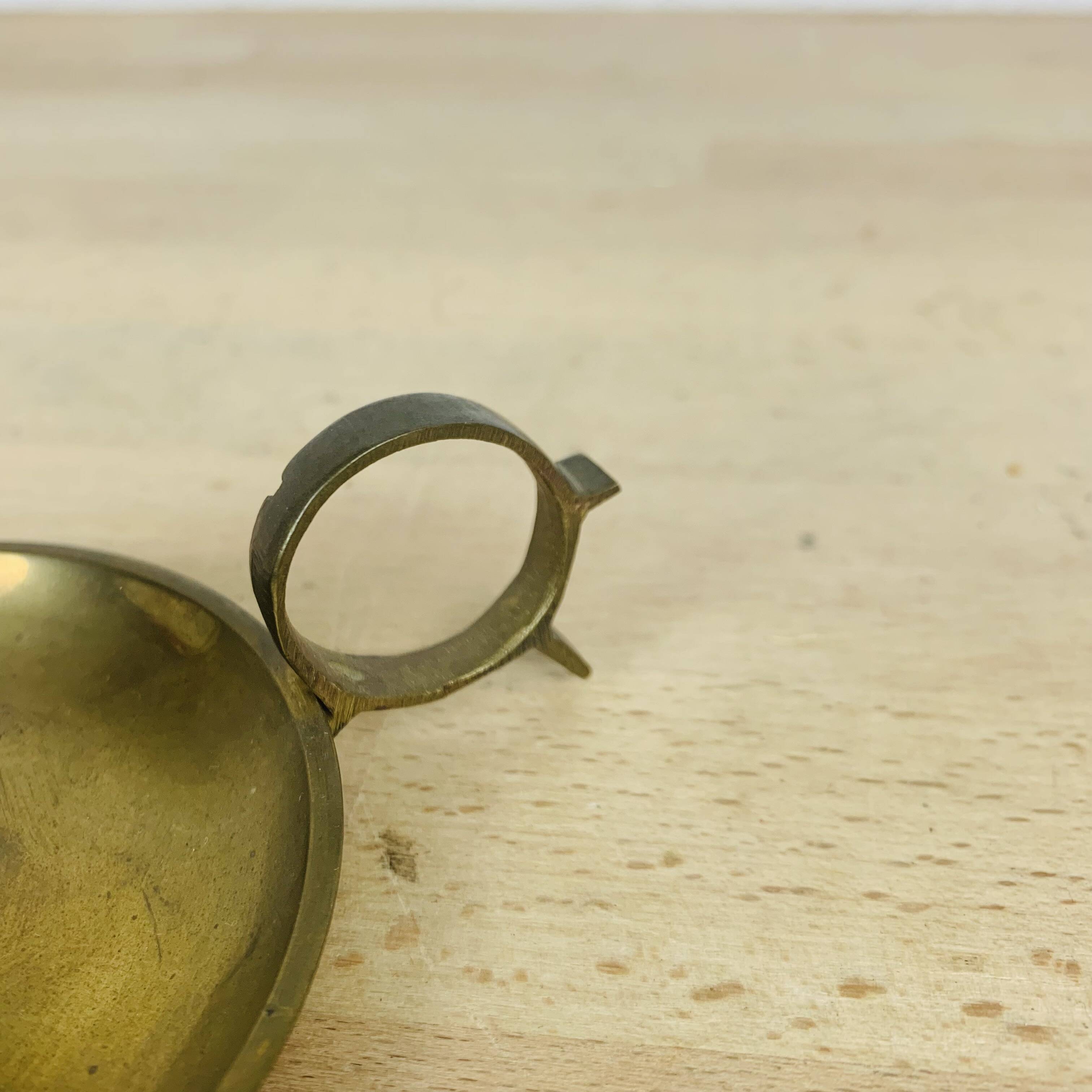 Vintage brass cellar rat candle holder