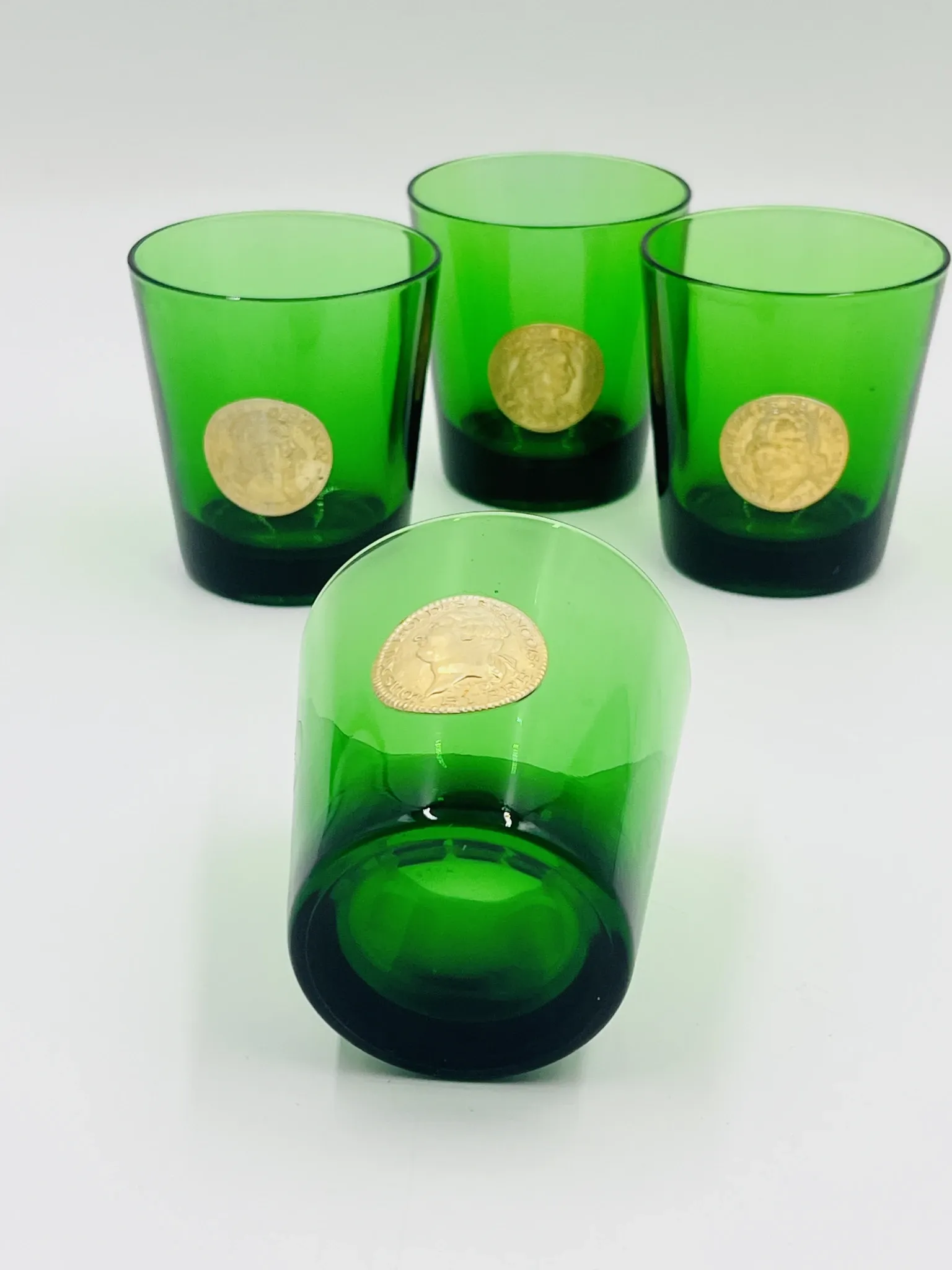 Lot de 4 verres publicitaires Byrrh & Dubonnet