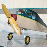 Avion en bois, jouet vintage, années 70