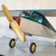 Wooden airplane, vintage toy, 70s