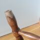Turned wooden stool