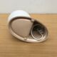 Applique Boule Opaline Blanc Socle Bakélite Beige Salle de Bain Années 70 Vintage