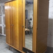 French wardrobe with tapered legs, 3 doors, 1 mirror, 27*130 and 1 t.