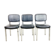 Chaises rétro avec base chromée