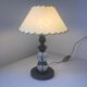 Modernist-era glass and brass lamp