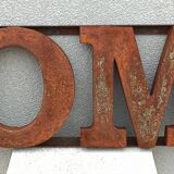 HOME rusty metal sign
