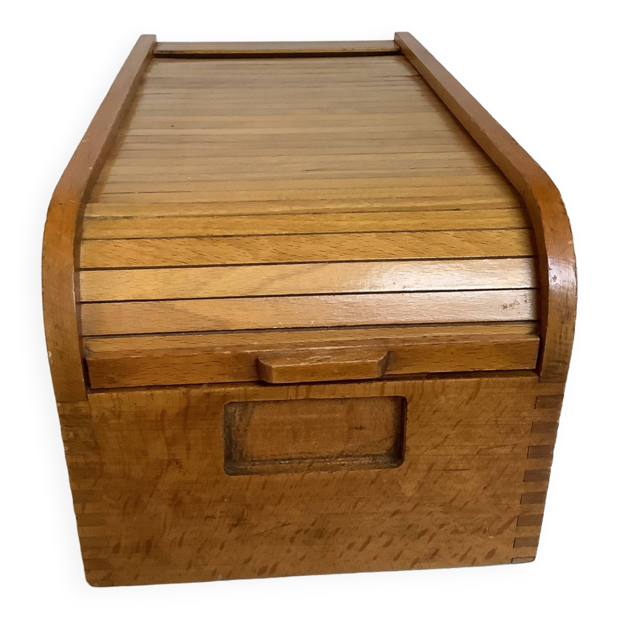 Wooden box rolling curtain dovetails