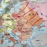 School poster School Map War 1939 1945