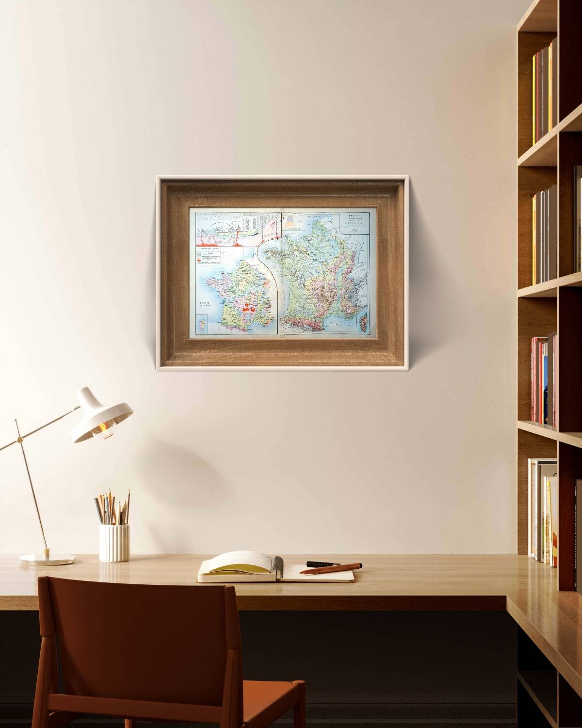 1879, Hypsometric map of France