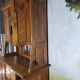 Glass-fronted oak sideboard from the Art Nouveau period.